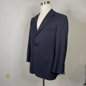 OXXFORD CLOTHES Blue Wool Unlined Blazer Sport Coat - 41 R